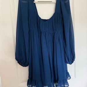 Abercrombie & Fitch Navy Blue Gathered Top